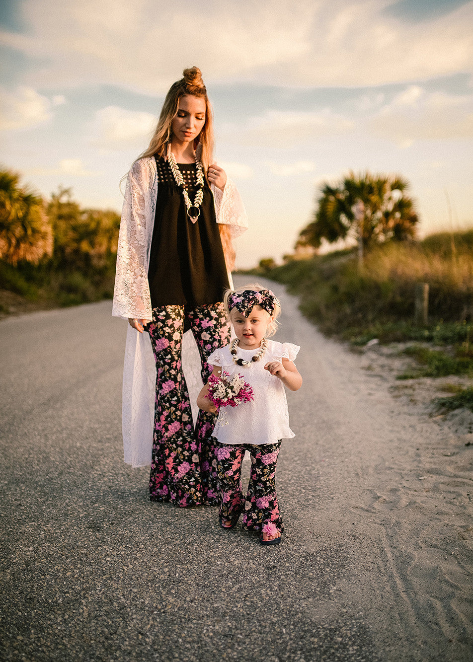 Flower Gypsy Mommy & Me Bell-Bottom SET – Kapri Couture