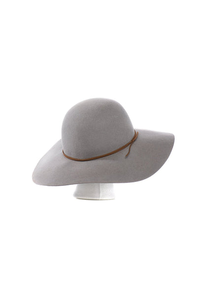Grey Bohemian Wool Floppy Hat