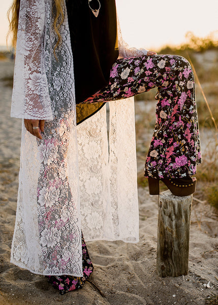 White Vintage Lace Kimono – Kapri Couture